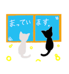 「モノクロ猫」（個別スタンプ：7）