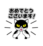 うちの子ハチワレねこ4 文字大見やすい（個別スタンプ：19）