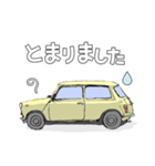 白いクラシックカー（個別スタンプ：1）