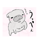 おはぎ ～黒パグの女の子～（個別スタンプ：9）
