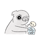 おはぎ ～黒パグの女の子～（個別スタンプ：12）