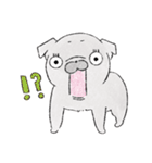 おはぎ ～黒パグの女の子～（個別スタンプ：24）