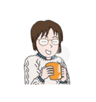 メガネ女史の冬（個別スタンプ：2）