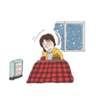 メガネ女史の冬（個別スタンプ：4）