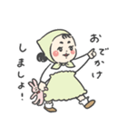 小さなかわいい女の子のスタンプ（個別スタンプ：2）