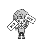 Monochrome Girl Sticker 01（個別スタンプ：8）