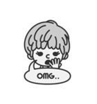 Monochrome Girl Sticker 01（個別スタンプ：16）