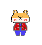 冬服を着ているゆるキャラのスタンプ。（個別スタンプ：2）
