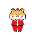 冬服を着ているゆるキャラのスタンプ。（個別スタンプ：6）