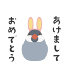 うさ耳付けたメデタイ文鳥（個別スタンプ：9）