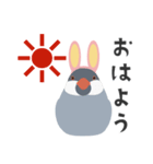 うさ耳付けたメデタイ文鳥（個別スタンプ：31）