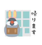 うさ耳付けたメデタイ文鳥（個別スタンプ：37）