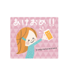 動く！大人可愛い♡年末年始スタンプ♡（個別スタンプ：9）