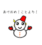 あけおめ★雪だるまのユキちゃん★正月版（個別スタンプ：30）