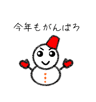 あけおめ★雪だるまのユキちゃん★正月版（個別スタンプ：32）