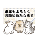 犬猫兎のメッセージ・あけおめ2023（個別スタンプ：4）