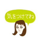 セミロング茶髪女子（個別スタンプ：3）