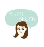 セミロング茶髪女子（個別スタンプ：6）