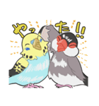 文鳥文太とセキセイインコ螢（個別スタンプ：18）