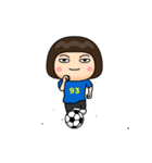 日本を応援するサッカー女子 ゼッケン93番（個別スタンプ：3）