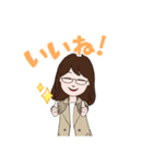 少し若作りしました(^^;;（個別スタンプ：8）
