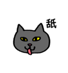 猫と一文字（個別スタンプ：6）