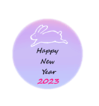 Happy New Year 2023 うさぎ*（個別スタンプ：2）