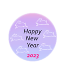 Happy New Year 2023 うさぎ*（個別スタンプ：5）