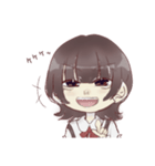 ウルフカット女子スタンプ（個別スタンプ：3）