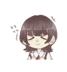 ウルフカット女子スタンプ（個別スタンプ：5）