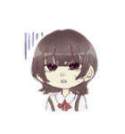 ウルフカット女子スタンプ（個別スタンプ：6）