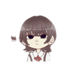 ウルフカット女子スタンプ（個別スタンプ：7）