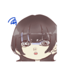 ウルフカット女子スタンプ（個別スタンプ：8）