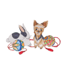 わんちゃんとうさぎのお正月（個別スタンプ：3）