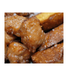 食品シリーズ : 唐揚げ + 揚げ出し豆腐（個別スタンプ：8）
