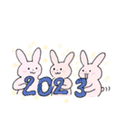 ウサギ de あけおめ2023（個別スタンプ：1）