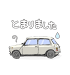 小さいクラシックカースタンプ 白（個別スタンプ：13）