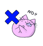 とても可愛いピンクの猫スタンプ（個別スタンプ：19）