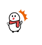 冬のスタンプ  雪だるま（個別スタンプ：11）