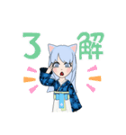 猫の女の子スタンプ（個別スタンプ：10）