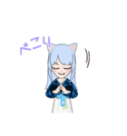 猫の女の子スタンプ（個別スタンプ：11）
