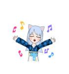 猫の女の子スタンプ（個別スタンプ：13）