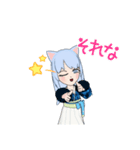 猫の女の子スタンプ（個別スタンプ：15）