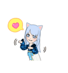 猫の女の子スタンプ（個別スタンプ：16）