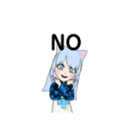 猫の女の子スタンプ（個別スタンプ：22）