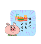 ブタさん//吹き出し（個別スタンプ：7）