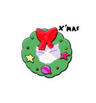 Meow Za: 猫ハッピークリスマス新年（個別スタンプ：8）