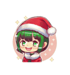 可愛いサンタ帽子とクリスマス（個別スタンプ：1）