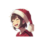 可愛いサンタ帽子とクリスマス（個別スタンプ：16）