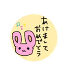 指描きスタンプ・うさぎ（個別スタンプ：1）